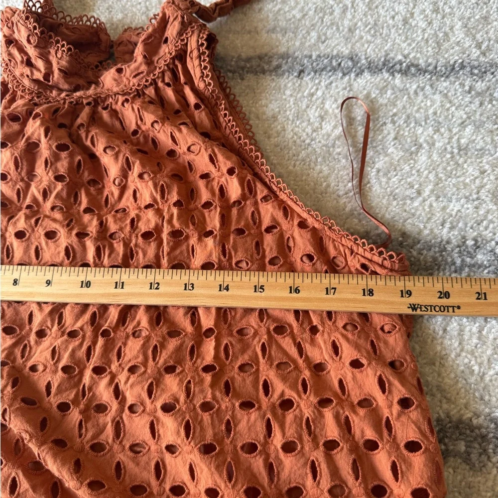 Chic Lace Maxi Dress in Terracotta - Picture 11 of 12